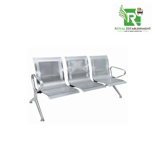 3 Seater Stainless Steel Waiting Chair